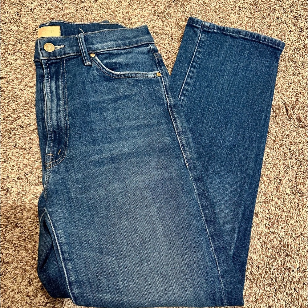 Mother Denim - The Swooner Rascal Straight Leg Ankle Jean in Where is my Mind